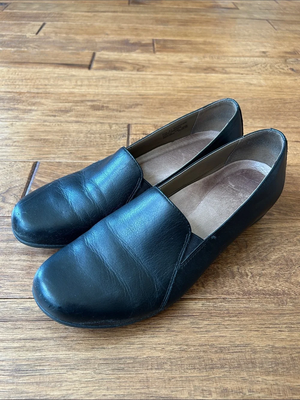 Dansko Farah Slip On Leather Loafers Comfort Shoes Black Size 41